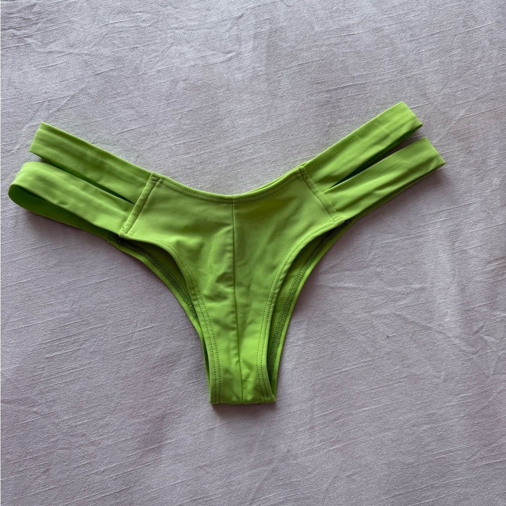Vibrant Green Double Strap Bikini Bottom
